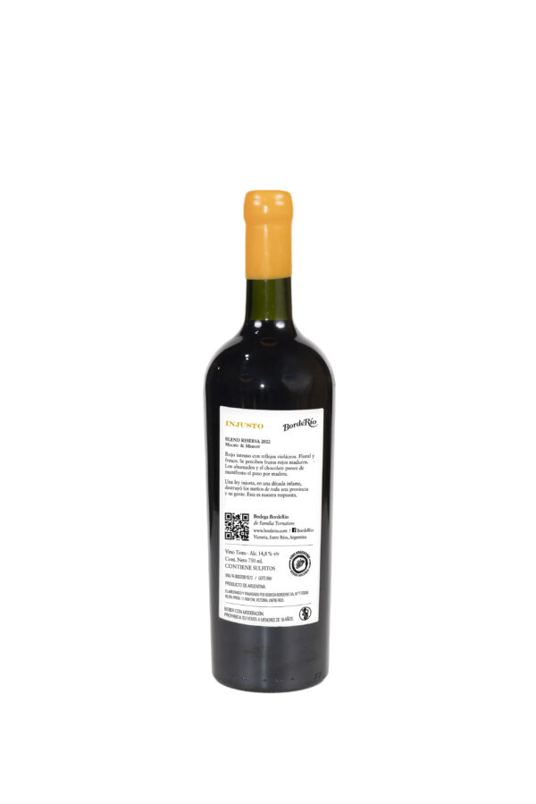 Injusto Blend Reserva 2022 - Malbec & Merlot - Image 2