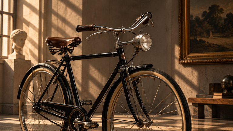 Museo BordeRío 1 Bicicleta vintage en luz dorada 1